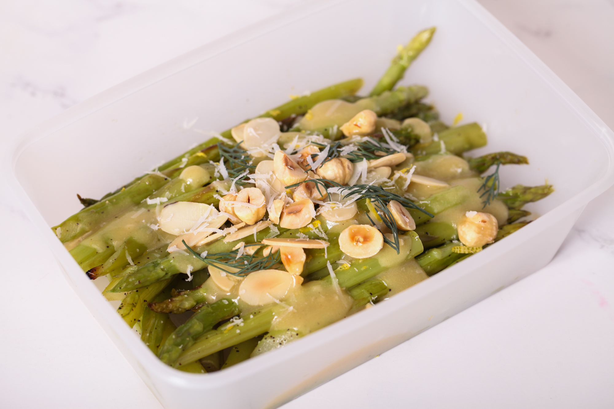 Lemon-Dijon Roasted Asparagus with Pecorino 